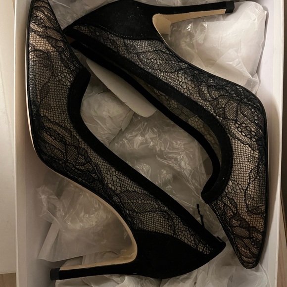 L’Agence Simone pump, black lace pump - Picture 5 of 6